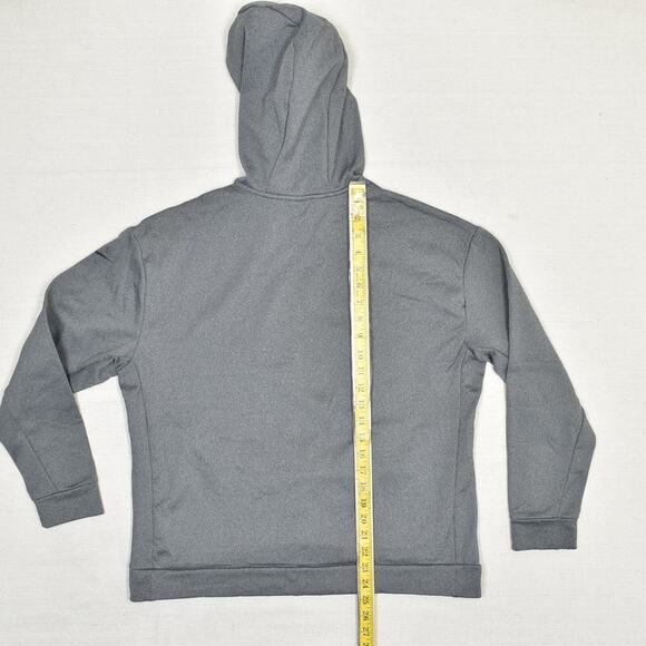 Nike Men's Pullover Hoodie High Neck Solid Polyester Gray Size M Pockets - Picture 5 of 8